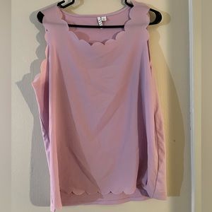 Scalloped Tank Blouse